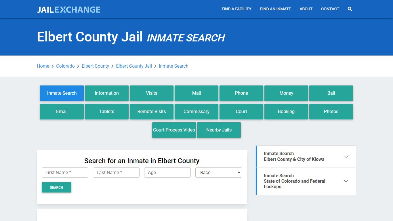 Elbert County Jail, CO Inmate Search: Roster & Mugshots