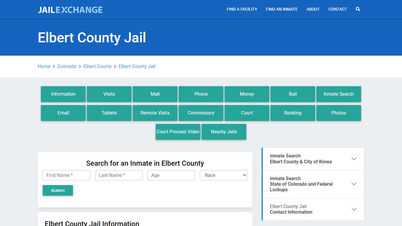 Elbert County Jail Roster Lookup, CO, Inmate Search